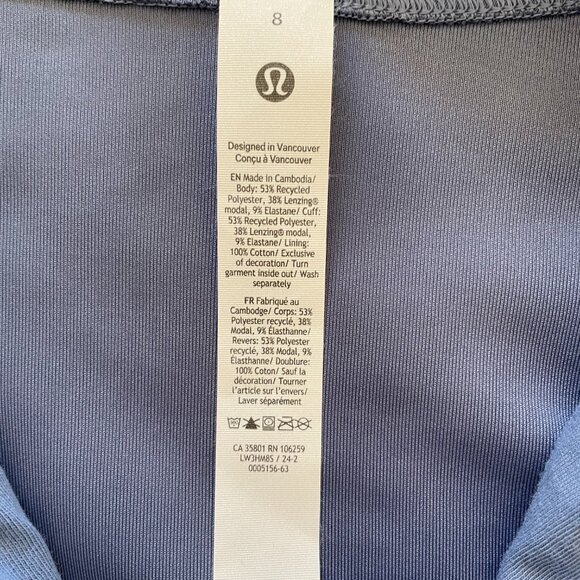 Lululemon Softstreme Full-Zip Hoodie Sz 8; Oasis Blue Excellent Condition - Picture 2 of 5